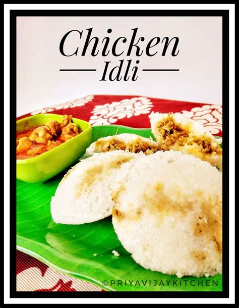 Chicken Idli Served On A Leafy Green Plate