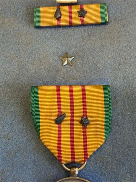 Republic Of Vietnam Service Medal Usa 1 Battle Star And Arrowhead With