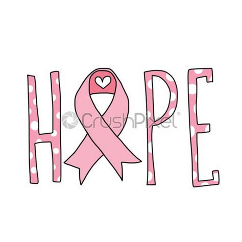 Pink Hope Ribbon Cartoon Vector Illustration Stock Vector Crushpixel