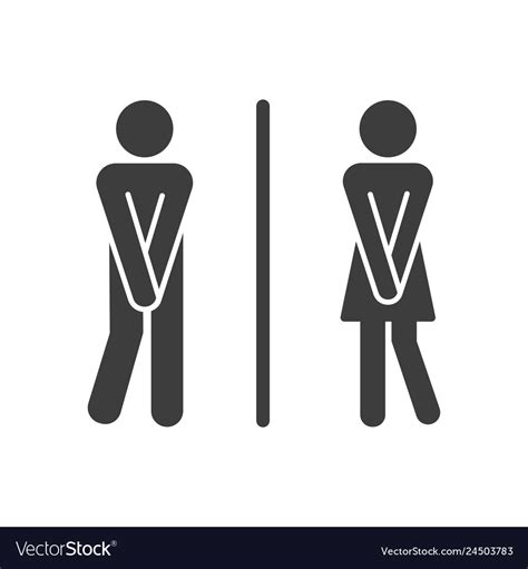Man And Woman Restroom Symbol Royalty Free Vector Image