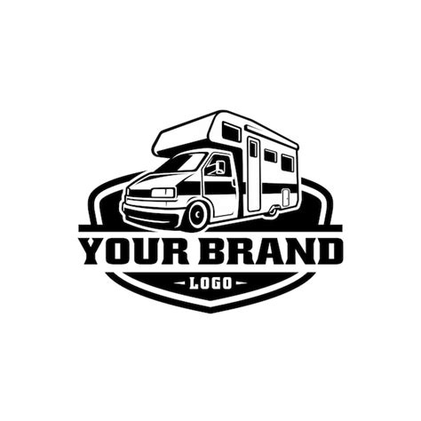 Premium Vector Rv Camper Van Caravan Motor Home Illustration Logo Vector