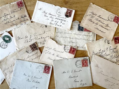 Antique Late 1800s Handwritten Stamped Envelopes Great For Etsy