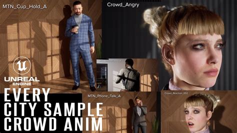 Every City Sample Crowd Body And Face Animation For Metahuman In Unreal