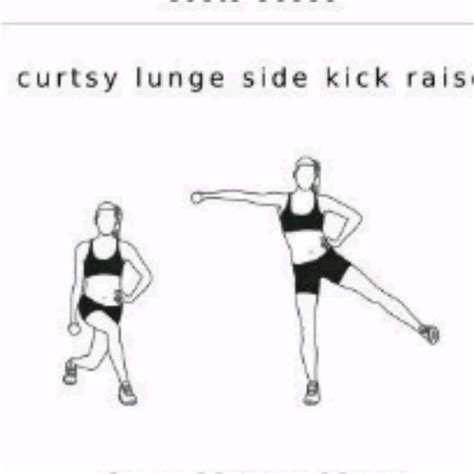 Curtsy Lunge Side Kick Exercise How To Workout Trainer By Skimble