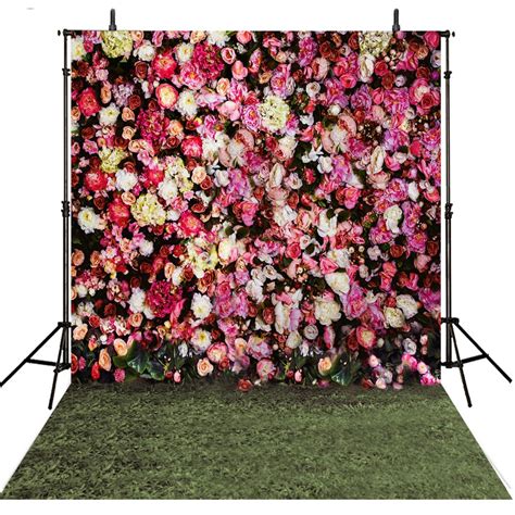 Floral Wedding Photography Backdrops Vinyl Backdrop For Photography