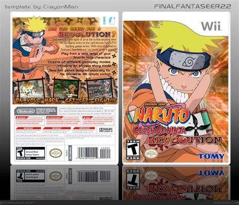 Naruto Clash Of Ninja Revolution Wii Box Art Cover By Finalfantaseer22