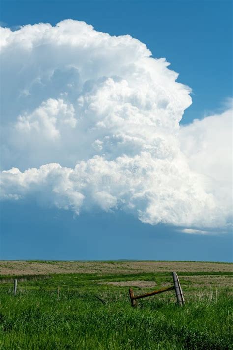 Storm Cloud Formation Over Great Plains Stock Image Image Of Horizon