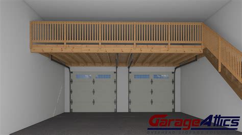 Garage Storage Loft Ideas Massive Overhead Garage Storage Shelving