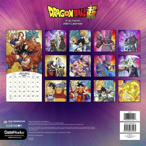 Broly (movie) (sequel) super dragon ball heroes (ona). Dragon Ball Super Calendar 2021 | 2022 Calendar