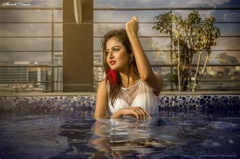 Wallpaper Ahamed Hossain Ninjoy Model Portrait Swimming Pool