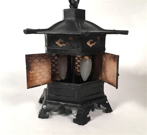 Japanese Pagoda Lantern with Gilt Cicada Ornament at 1stdibs