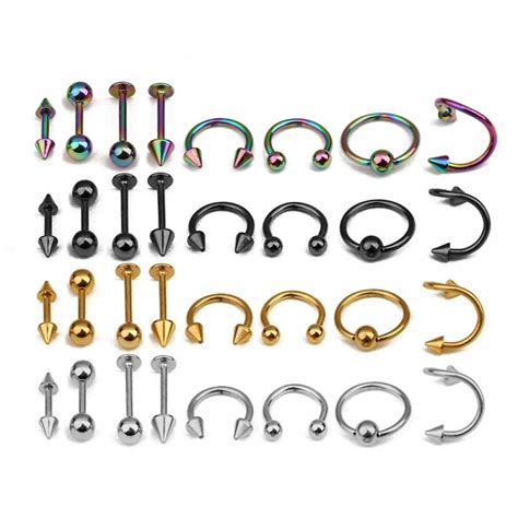 Set Of 16 Stainless Steel Body Piercing Jewelry Price 995 And Free Shipping Hashtag4 Unique