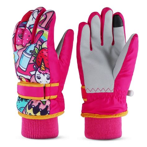 Kids Winter Warm Gloves Children Windproof Snow Gloves Boys Girls Water