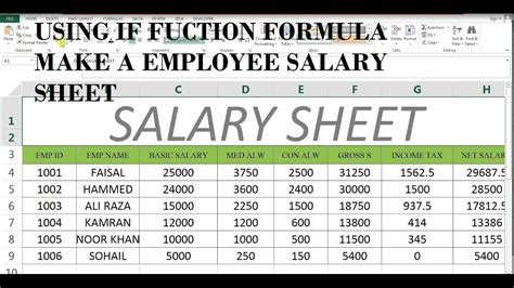 How To Make Salary Sheet In Ms Excel 43 Youtube