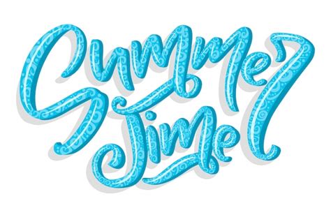 Premium Vector Hand Drawn Lettering Summer Time