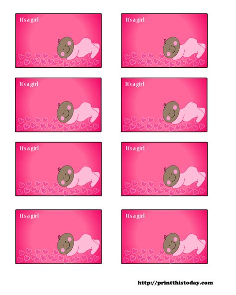 Create your own custom baby shower invitation in minutes. Free Baby Shower Labels to download for Girl Baby Shower