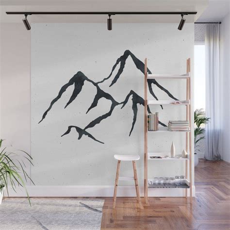 Mountains Black And White Wall Mural By Nature Magick 8 X 8 Wall