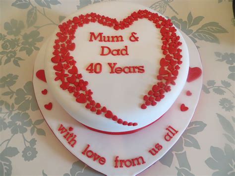 All our cakes have been creatively designed. Ruby anniversary cake | Wedding anniversary cakes, 40th ...