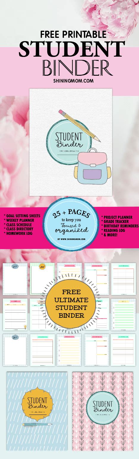 Free Printable Student Binder 25 Excellent Planning Templates