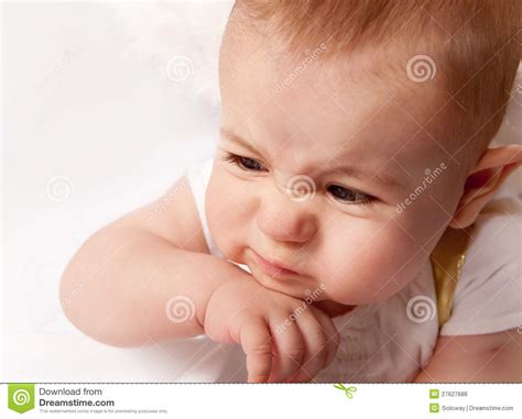Little Baby Make Funny Faces Stock Photo Image Of Daughter Person