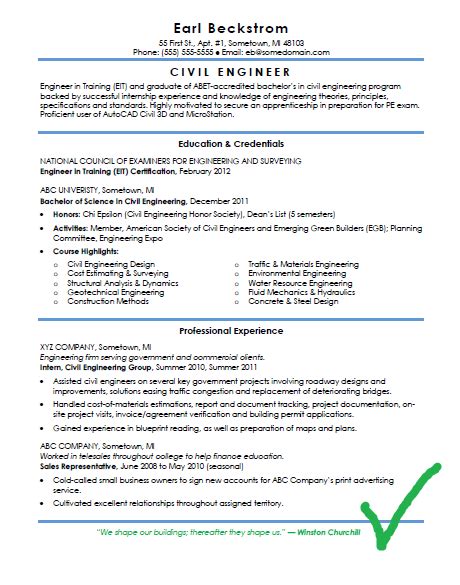 Cv / resume sample no. CV and Resume Format for Civil Engineers Download in DOCX ...