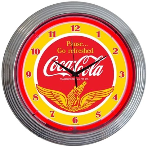 Coke Ad Coca Cola Ad Coke Cola Wall Clock Glass Wall Clocks Neon