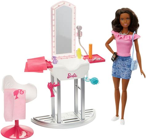 Barbie Doll And Salon Playset Brown Hair Walmart Canada