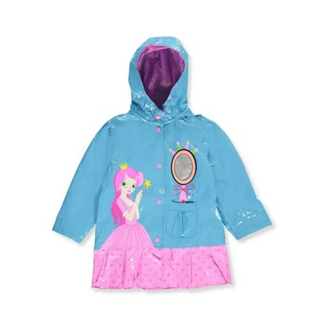 Wippette Kids Little Girls Fairest Princess Rain Jacket Sizes 4