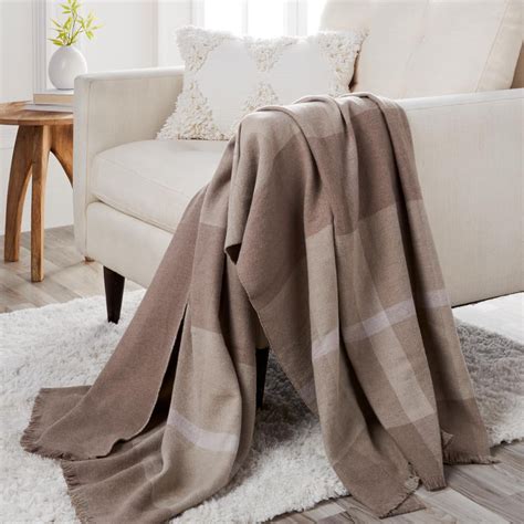Joy Luxury Better Blanket Plaid Cotton And Cashmere Throw6264056uw