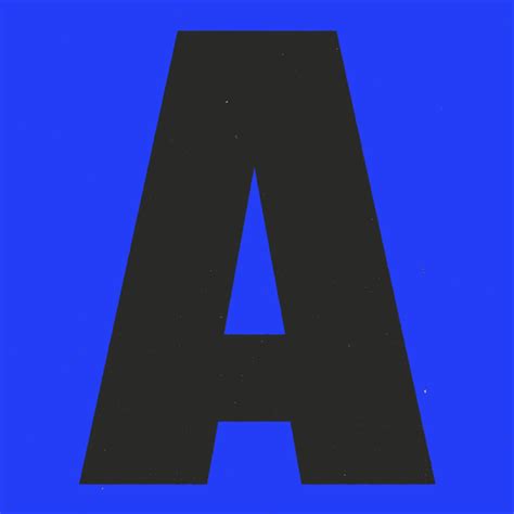 The Letter A Is Shown In Black And Blue