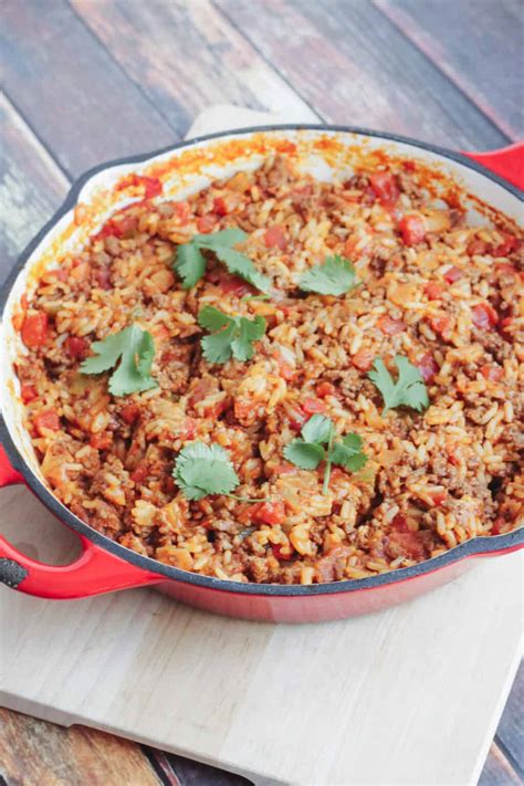 One Pan Spanish Rice And Ground Beef Meal Planning Magic