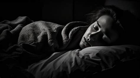 Premium Ai Image Concept Of Insomnia Woman Sleeps In Bed At Night In