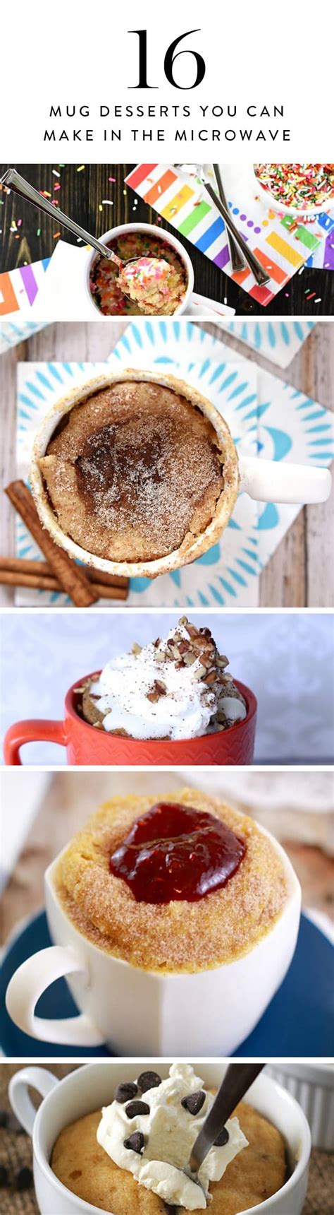 16 Mug Desserts You Can Make In The Microwave Via Purewow Single Serve Dessert Recipes Dessert