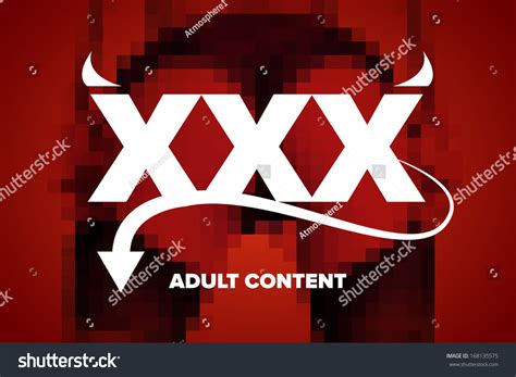 Xxx Sexy Adult Content Warning Graphics Stock Vector Illustration