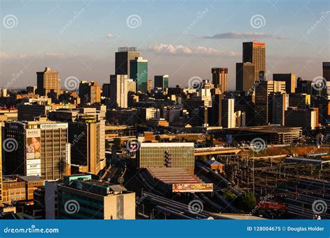 Close Up Detail Of Skyscrapers In Downtown Johannesburg Editorial Image