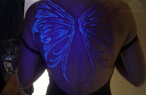 Butterfly Wings Uv Tattoo On Back