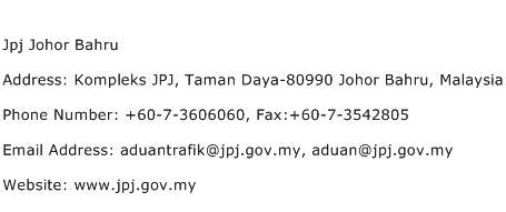 Kwsp melaka contact phone number is : Jpj Johor Bahru Address, Contact Number of Jpj Johor Bahru