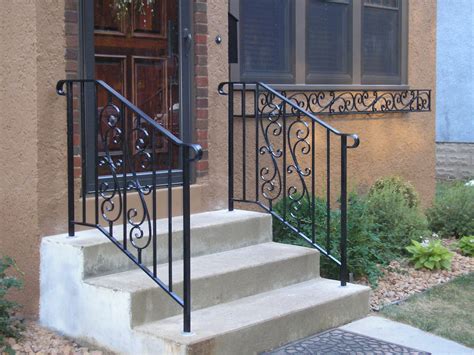 Aluminium handrail for stairs outside aluminum fence glass handrails for stairs outdoor security metal staircase balustrade. Exterior Step Railing Gallery