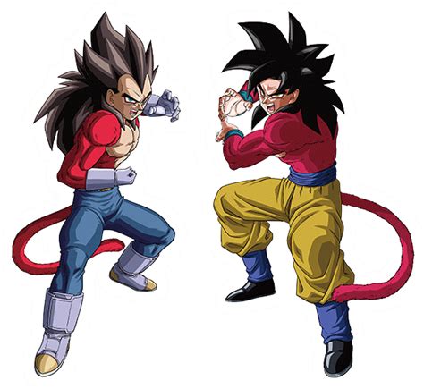 Goku Ssj4 Vegeta Ssj4 Render [dokkan Battle] By Maxiuchiha22 Dragon Ball Super Manga Anime