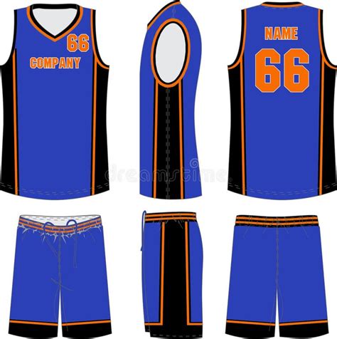 Basketball Jersey Template For Basketball Club Front And Back View