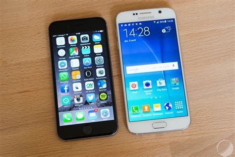 Samsung Galaxy S6 Vs Iphone 6 Le Face à Face
