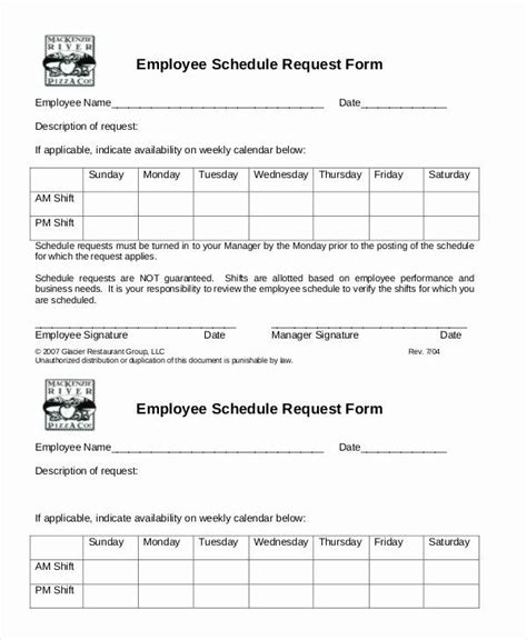 Schedule Of Availability Template Beautiful Simple Employee Schedule