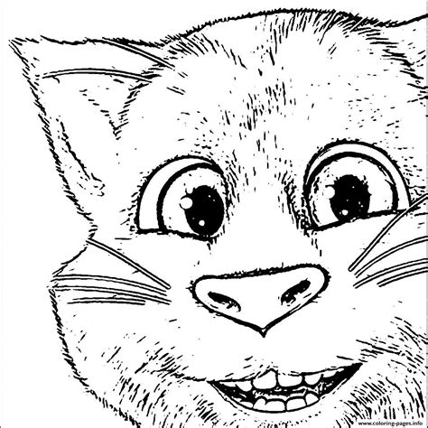 talking tom coloring pages printable