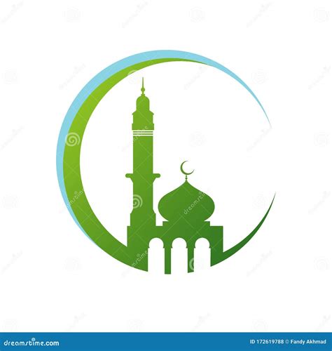 Islamic Building Moslem Center Mosque Logo Design Graphic Concept
