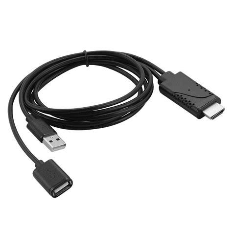 2 In 1 Usb Female To Hdmi Male Hdtv Adapter Cable For Hdtv Projector D