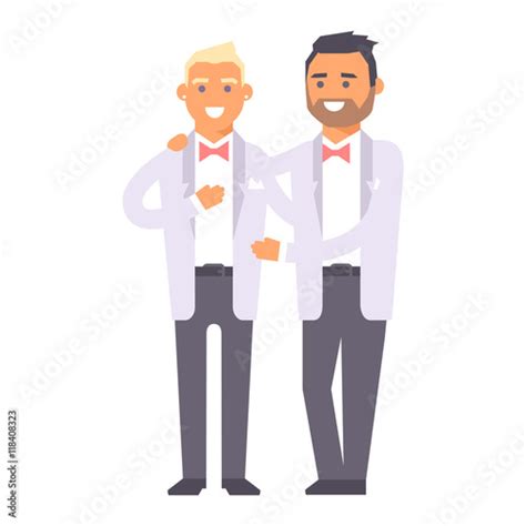 Wedding Gay Couples Vector Characters Buy This Stock Vector And