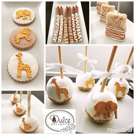 Antique Safari Themed Baby Shower Dessert Table Sweets