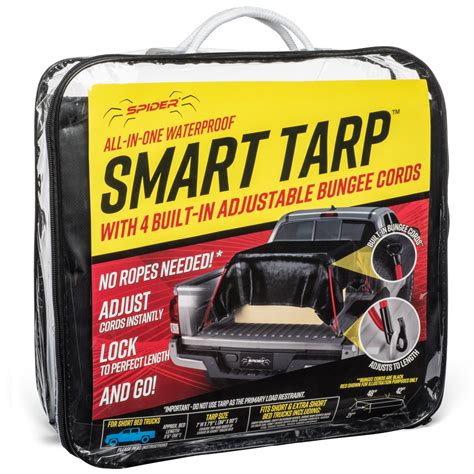 Spider Smart Tarp 7 X 7 6” Waterproof Heavy Duty Truck Bed Cover