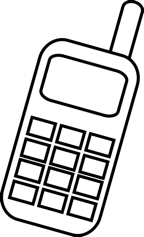 Cellphone Clip Art Black And White