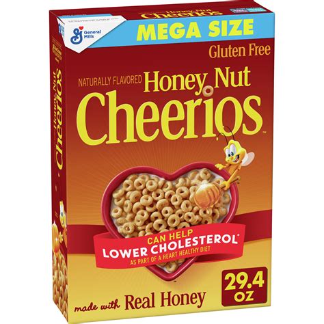 Honey Nut Cheerios Cereal With Oats Gluten Free 294 Oz Walmart